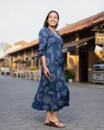 thnic Kurtha Dress - Blue Printed